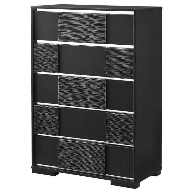 Blacktoft 5-drawer Chest Black (207105)