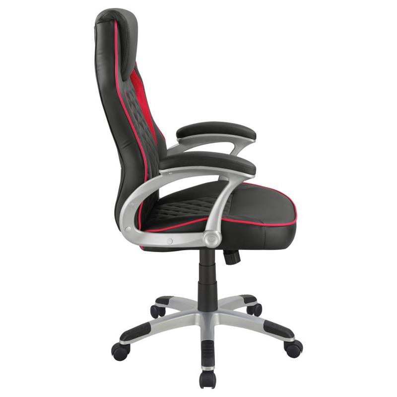 Lucas Upholstered Office Chair Black and Red (801497)