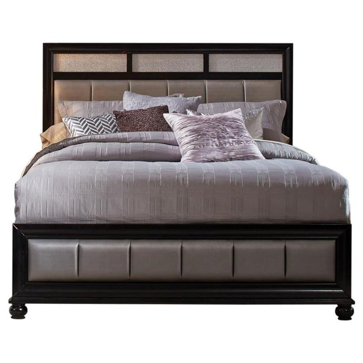 Barzini California King Upholstered Bed Black and Grey (200891KW)