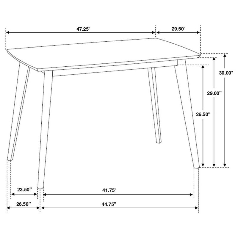 Kersey Dining Table with Angled Legs Chestnut (103061)