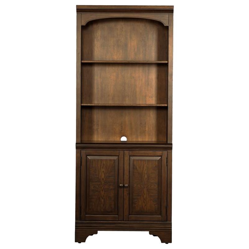 Hartshill Bookcase with Cabinet Burnished Oak (881286)
