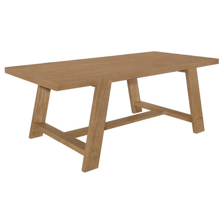 Sharon Rectangular Trestle Base Dining Table Blue and Brown (104171)