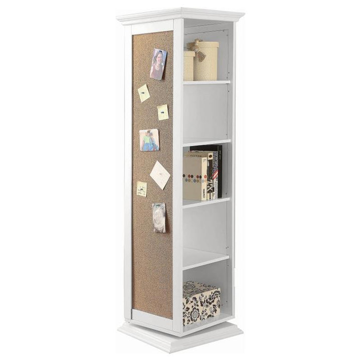 Robinsons Swivel Accent Cabinet with Cork Board White (910080)