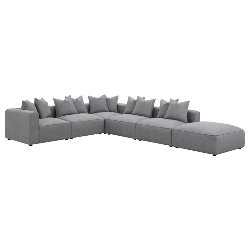 Jennifer 6-piece Tight Seat Modular Sectional Grey (551594-SET)