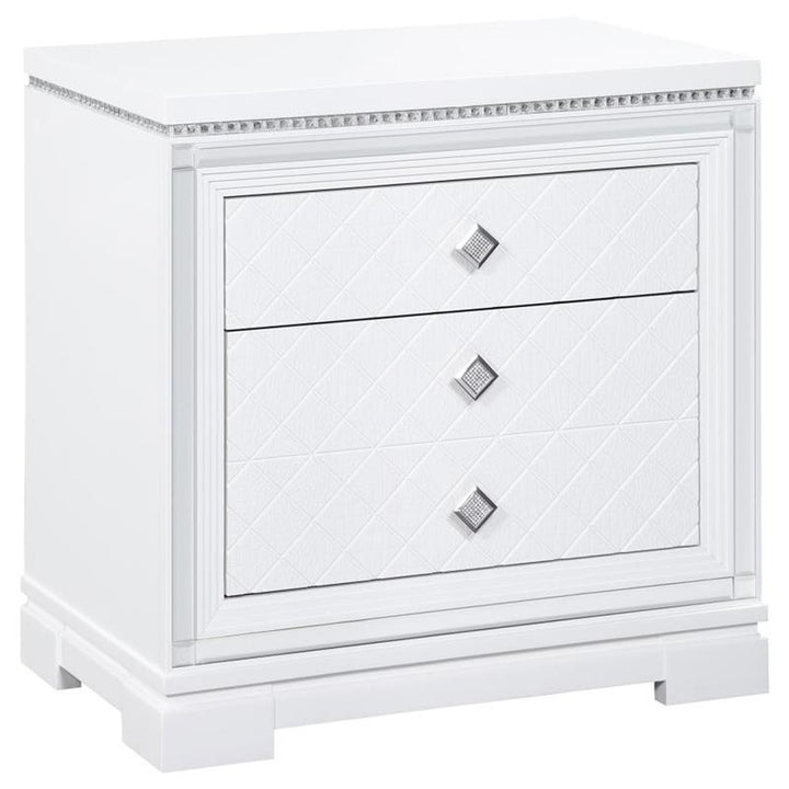 Eleanor Rectangular 2-drawer Nightstand White (223562)