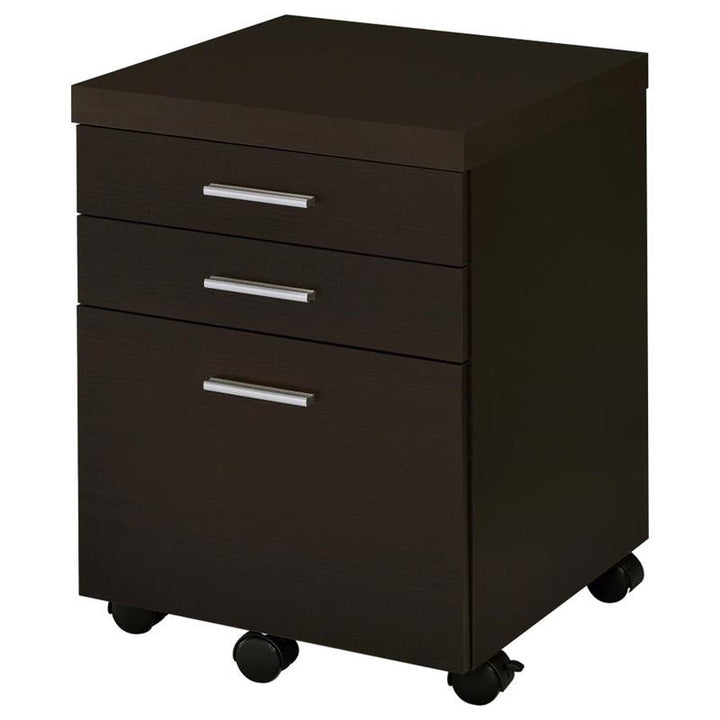 Skylar 3-drawer Mobile File Cabinet Cappuccino (800894)