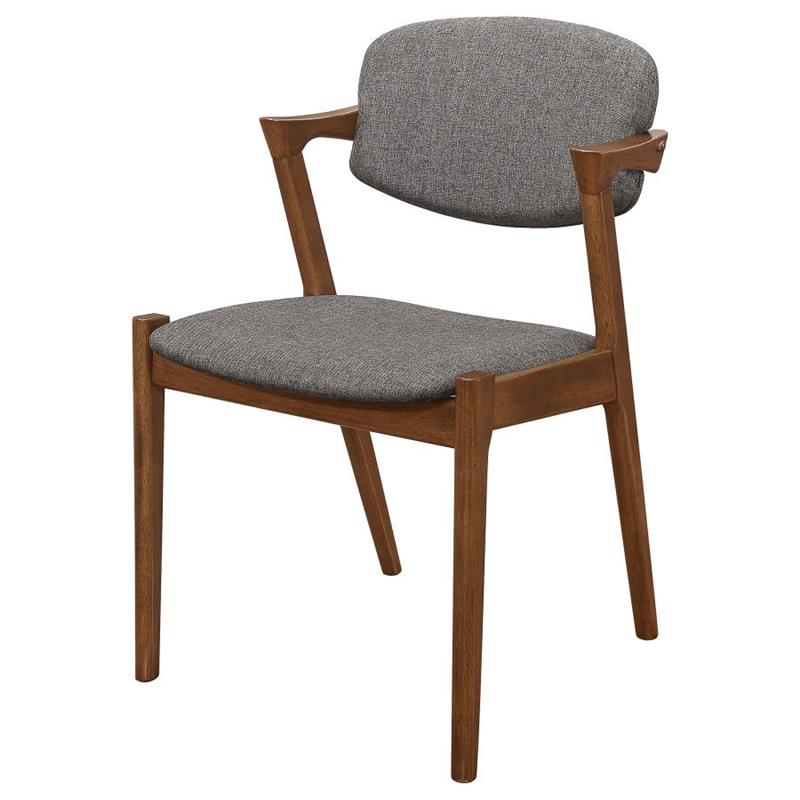 Malone Dining Side Chairs Grey and Dark Walnut (Set of 2) (105352)