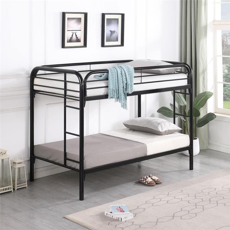 Morgan Twin Over Twin Bunk Bed Black (2256K)