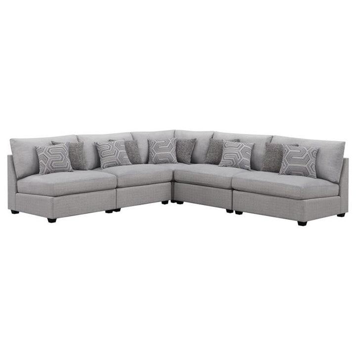 Cambria 5-piece Upholstered Modular Sectional Grey (551511-S5A)