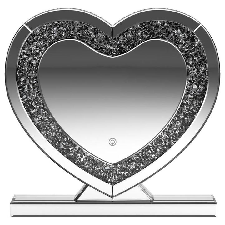 Euston Heart Shape Table Mirror Silver (961528)