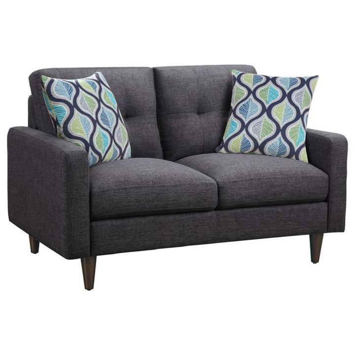 Watsonville 3-piece Cushion Back Living Room Set Grey (552001-S3)