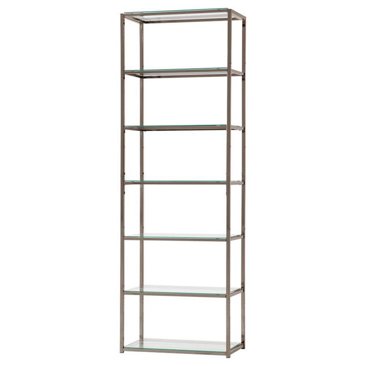 Kate 6-shelf Bookcase Black Nickel (801017)