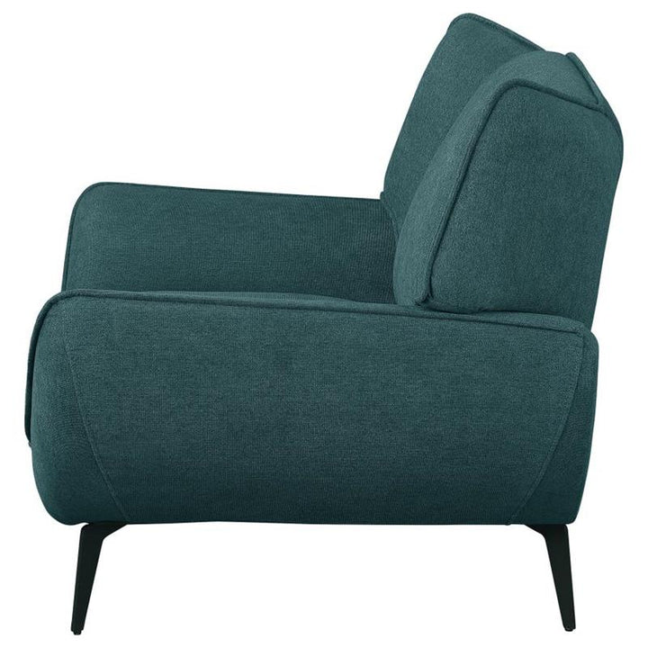 Acton Upholstered Flared Arm Chair Teal Blue (511163)