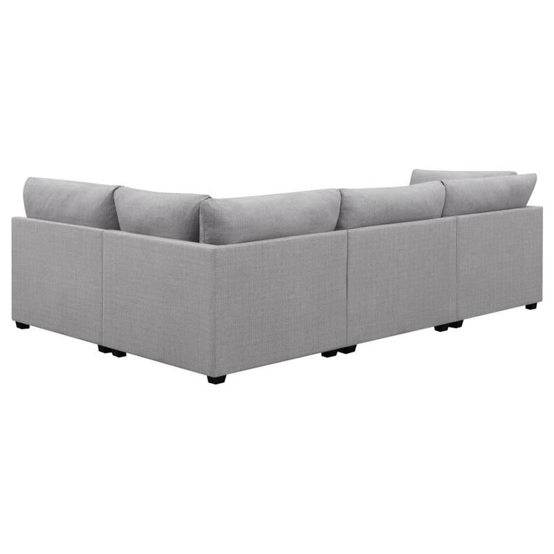 Cambria 4-piece Upholstered Modular Sectional Grey (551511-S4B)