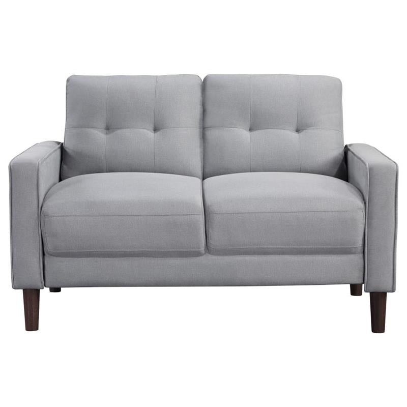 Bowen 3-piece Upholstered Track Arms Tufted Sofa Set Grey (506781-S3)