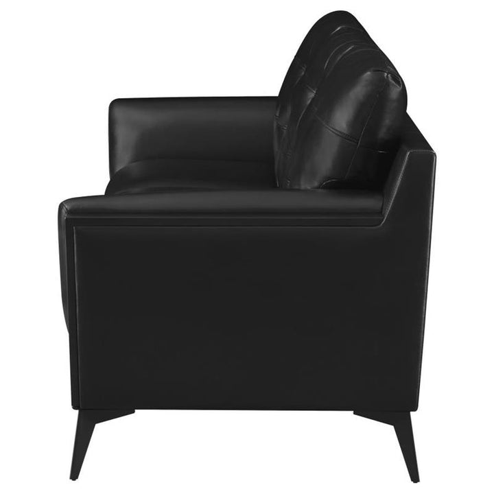 Moira Upholstered Tufted Sofa with Track Arms Black (511131)