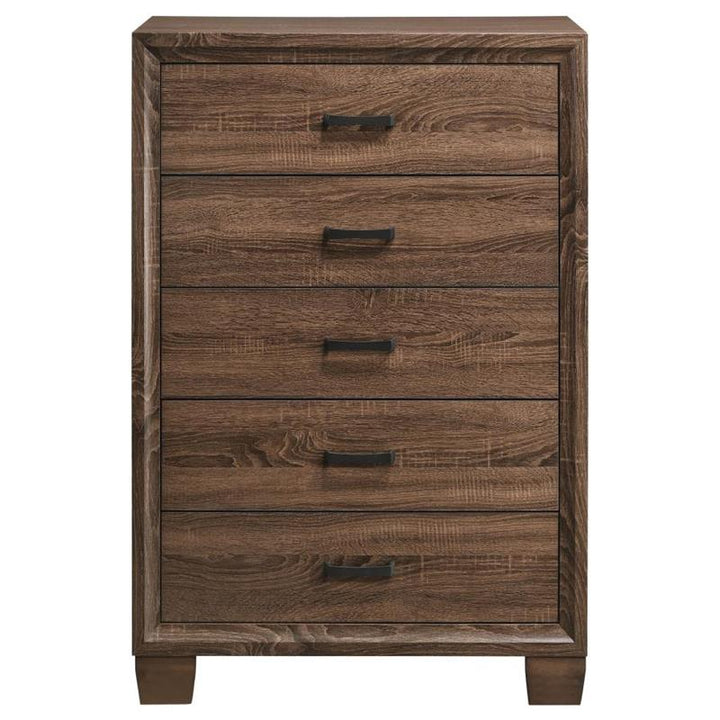 Brandon 5-drawer Chest Medium Warm Brown (205325)