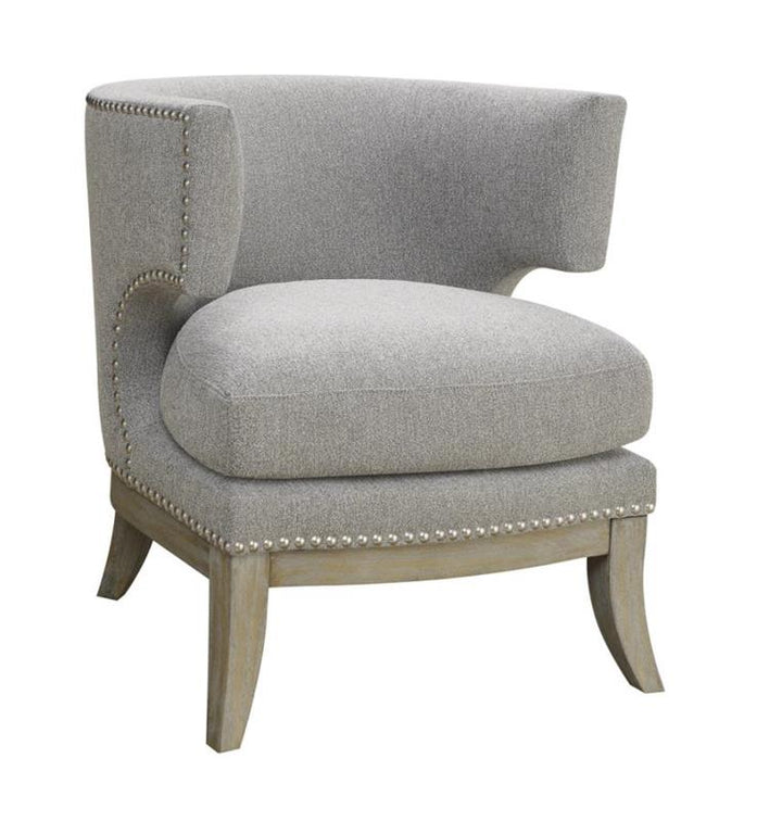 Jordan Dominic Barrel Back Accent Chair Grey and Weathered Grey (902560)