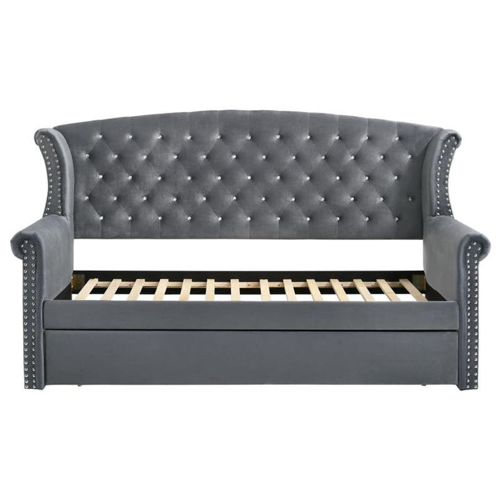 Scarlett Upholstered Tufted Twin Daybed with Trundle (300641)