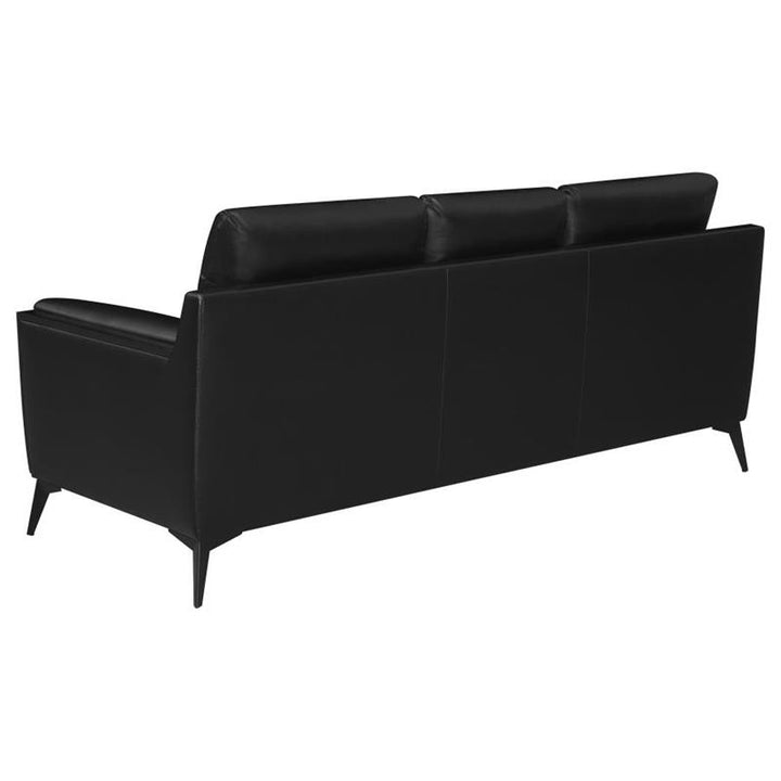 Moira Upholstered Tufted Living Room Set with Track Arms Black (511131-S3)