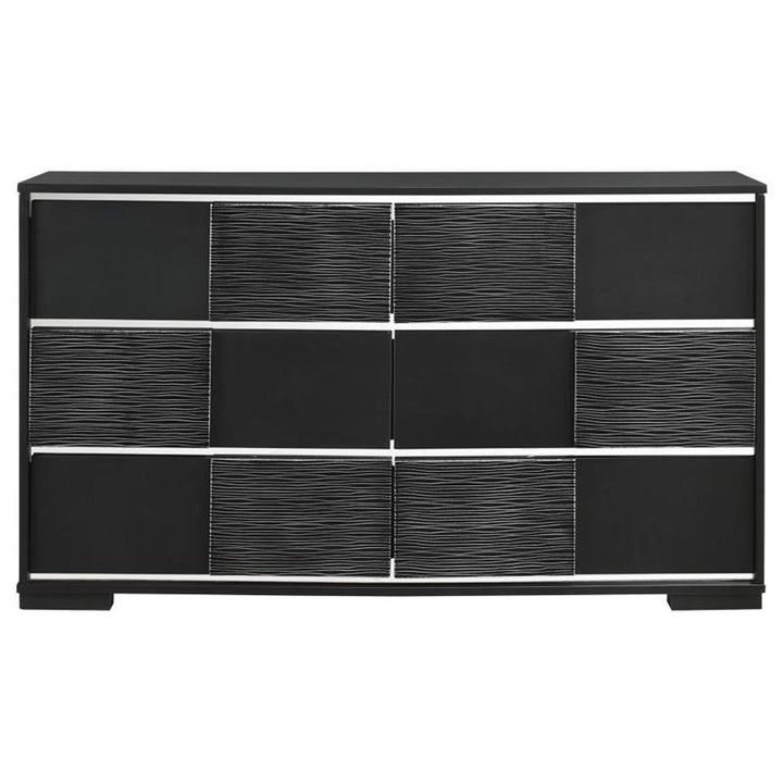 Blacktoft 4-piece Eastern King Panel Bedroom Set Black (207101KE-S4)