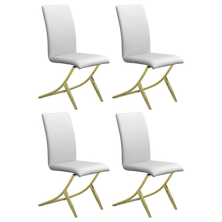 Carmelia Upholstered Side Chairs White (Set of 4) (105171)