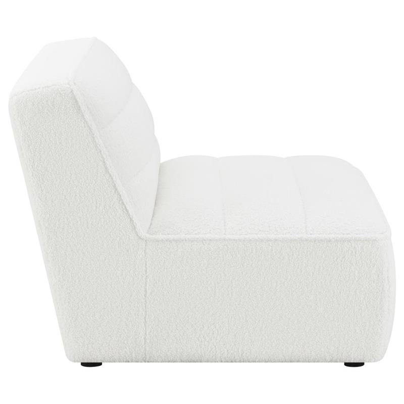 Sunny Upholstered  Armless Chair Natural (551621)