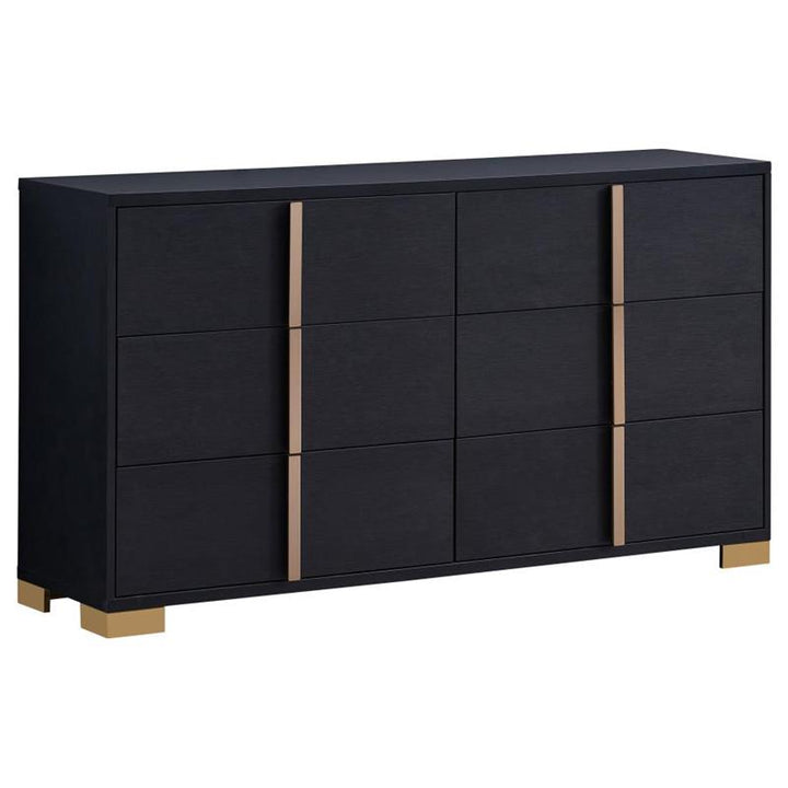 Marceline 5-piece Full Bedroom Set with LED Headboard Black (222831F-S5)