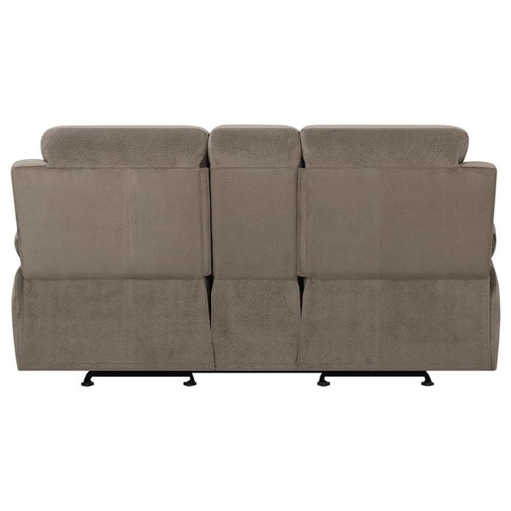 Myleene Glider Loveseat with Console Mocha (603032)