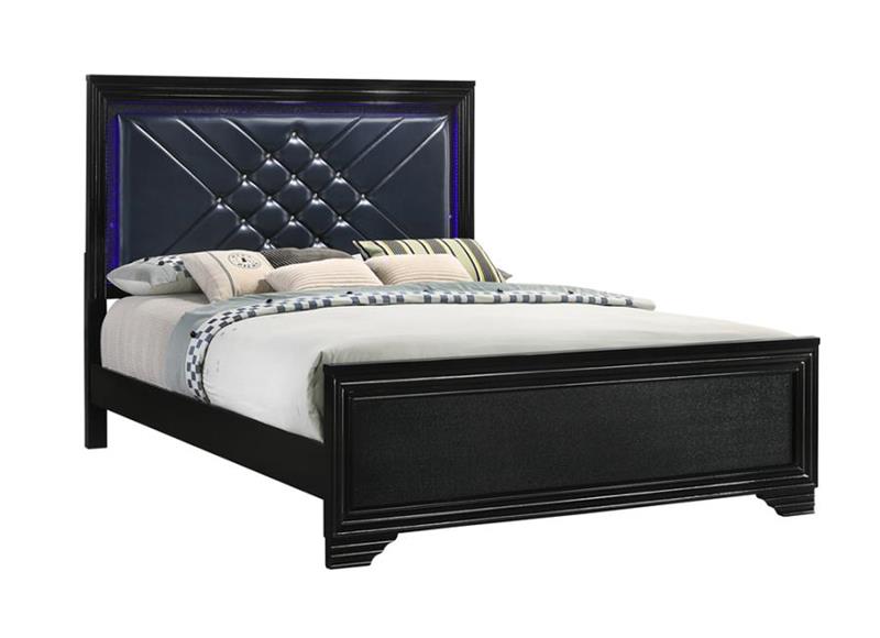Penelope 5-piece Queen Bedroom Set Midnight Star and Black (223571Q-S5)
