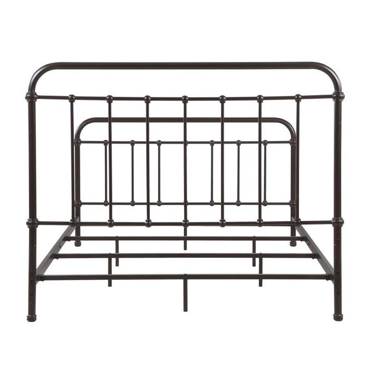 Livingston California King Panel Metal Bed Dark Bronze (300399KW)