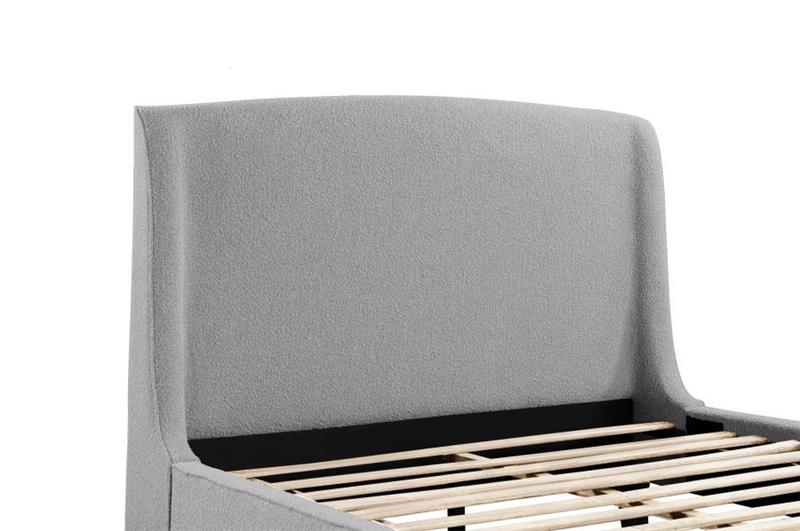 Mosby Upholstered Curved Headboard Eastern King Platform Bed Light Grey (306021KE)