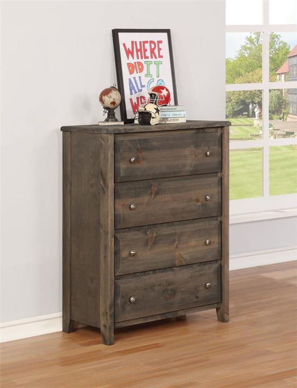 Wrangle Hill 4-drawer Chest Gun Smoke (400835)