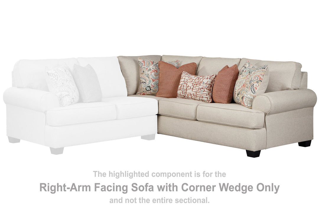 Amici Right-Arm Facing Sofa with Corner Wedge (1920249)