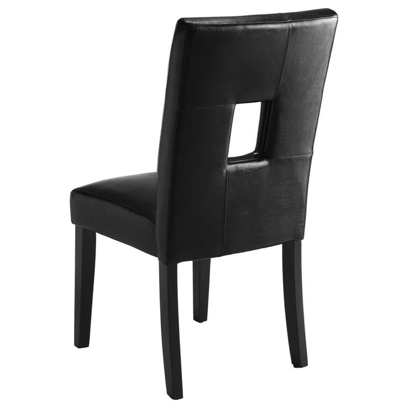 Shannon Open Back Upholstered Dining Chairs Black (Set of 2) (103612BLK)