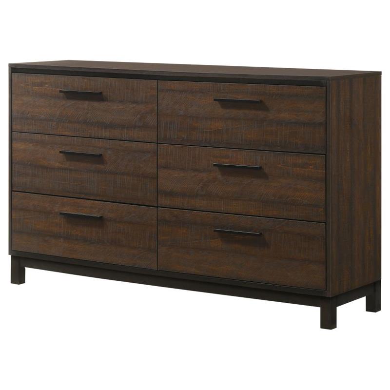 Edmonton 6-drawer Dresser Rustic Tobacco (204353)