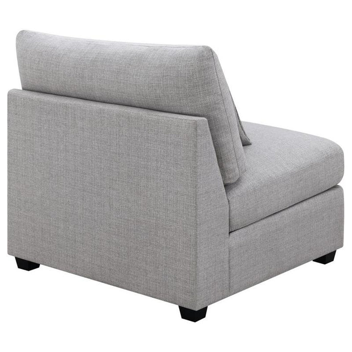 Cambria Upholstered Armless Chair Grey (551511)