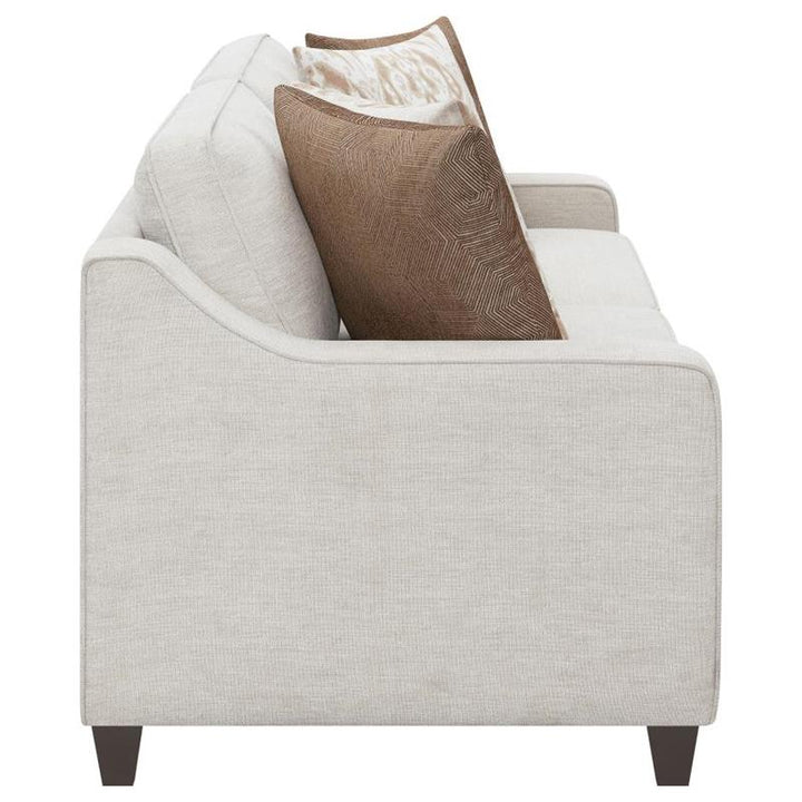 Christine Cushion Back Living Room Set Beige (552061-S2)