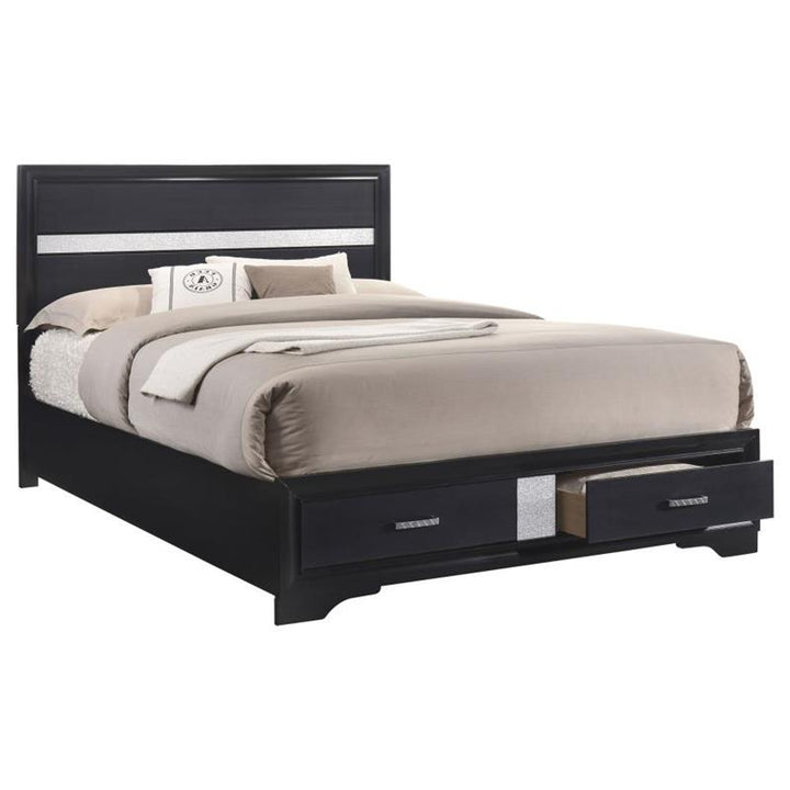 Miranda Platform Storage Bedroom Set (206361Q-S4)