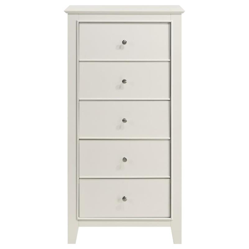 Selena 5-drawer Chest Cream White (400235)