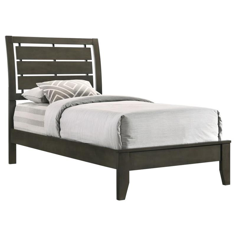 Serenity Twin Panel Bed Mod Grey (215841T)