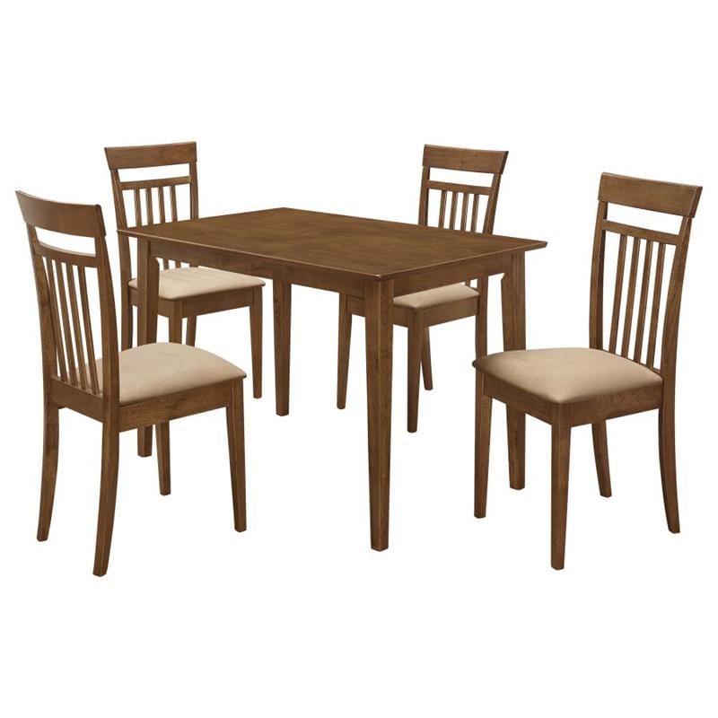 Robles 5-piece Dining Set Chestnut and Tan (150430)