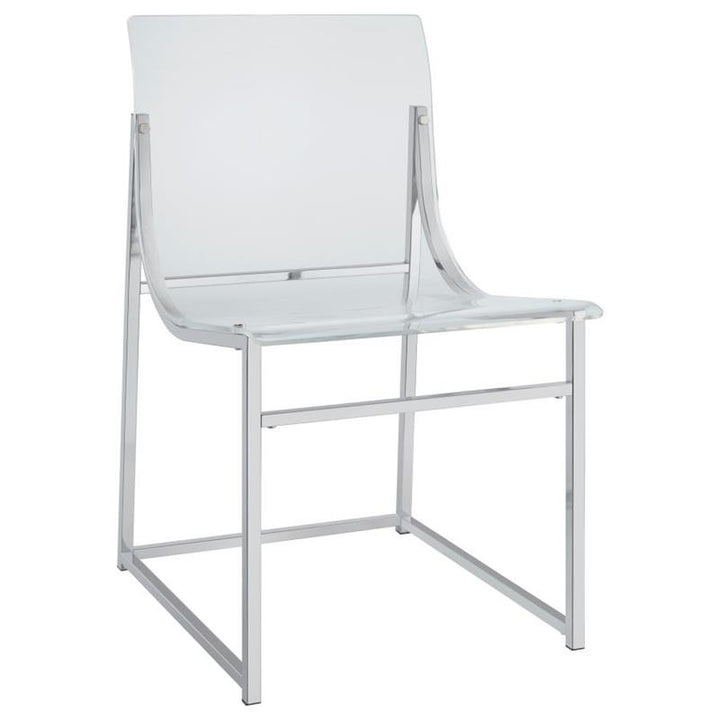 Adino Acrylic Dining Side Chair Clear and Chrome (121182)