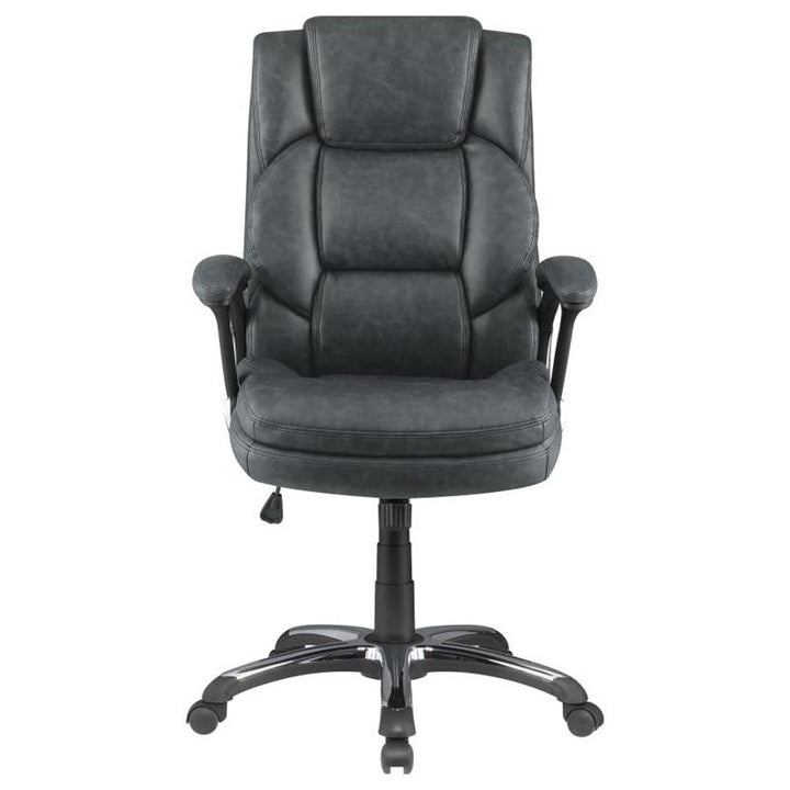 Nerris Adjustable Height Office Chair with Padded Arm Grey and Black (881183)