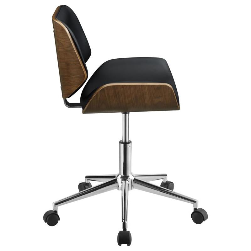 Addington Adjustable Height Office Chair Black and Chrome (800612)
