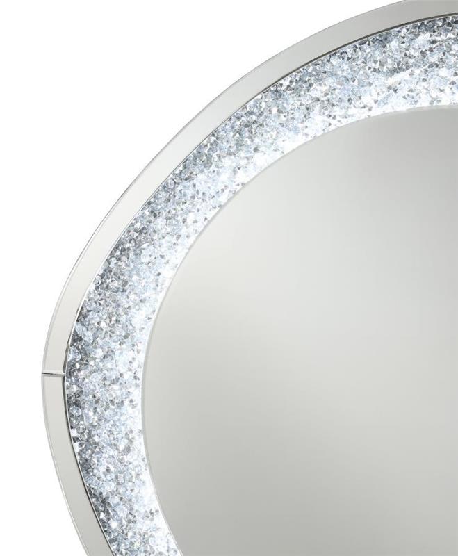 Mirage Acrylic Crystals Inlay Wall Mirror with LED Lights (961504)