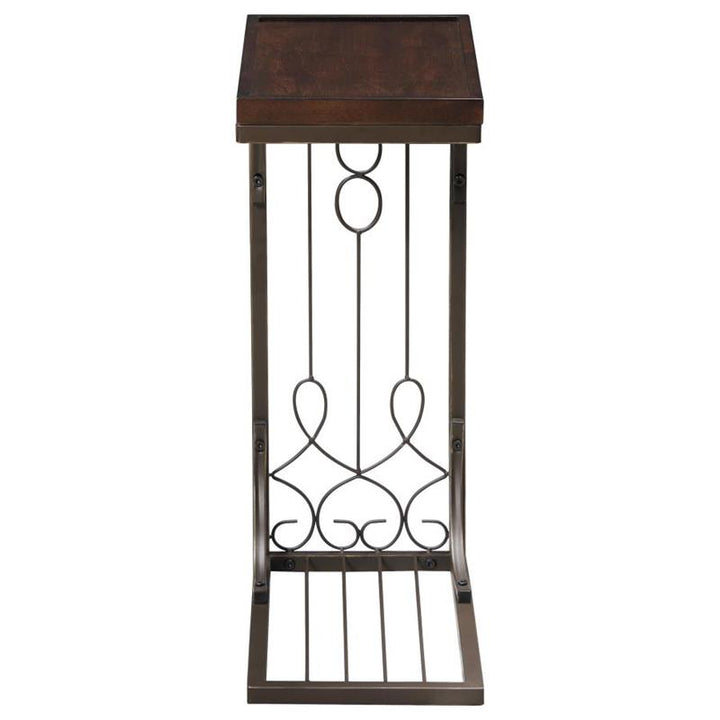 Alyssa Accent Table Brown and Burnished Copper (900280)