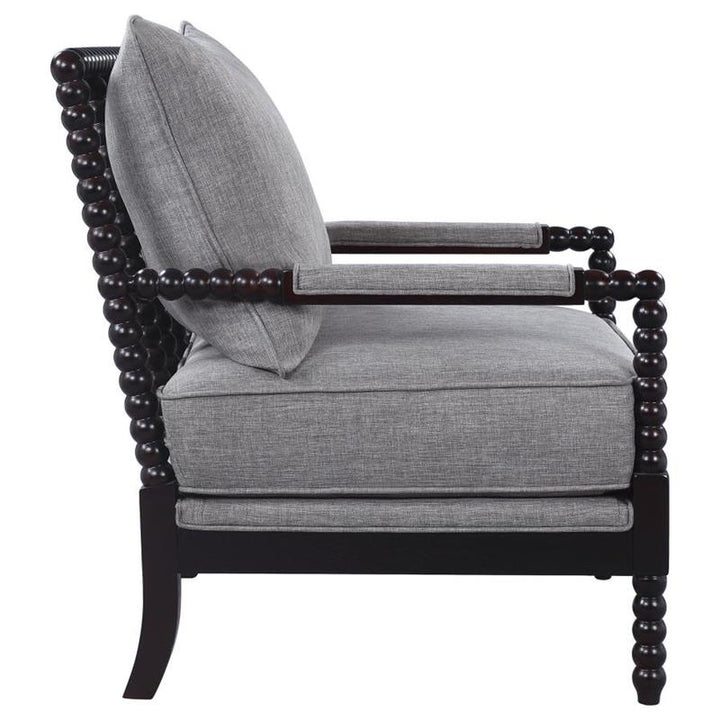 Blanchett Cushion Back Accent Chair Grey and Black (903824)