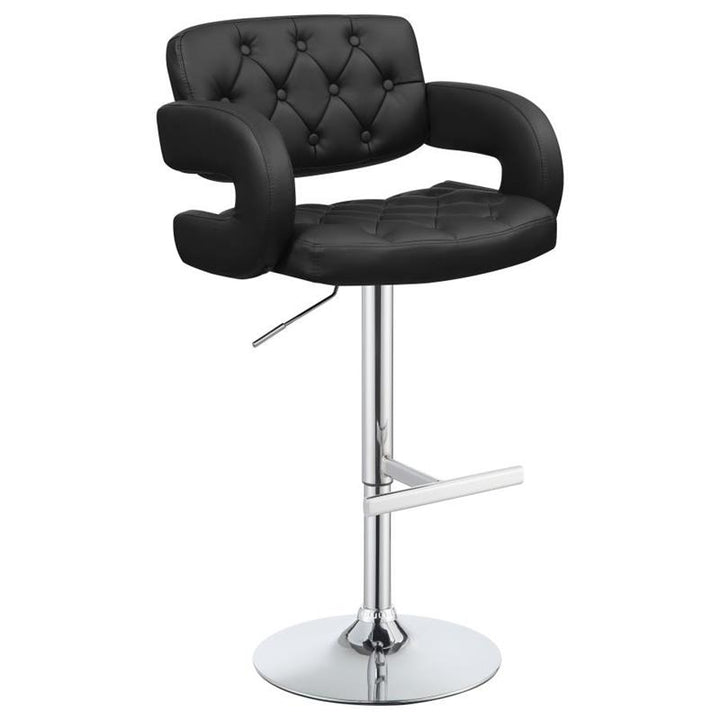 Brandi Adjustable Bar Stool Black and Chrome (102555)