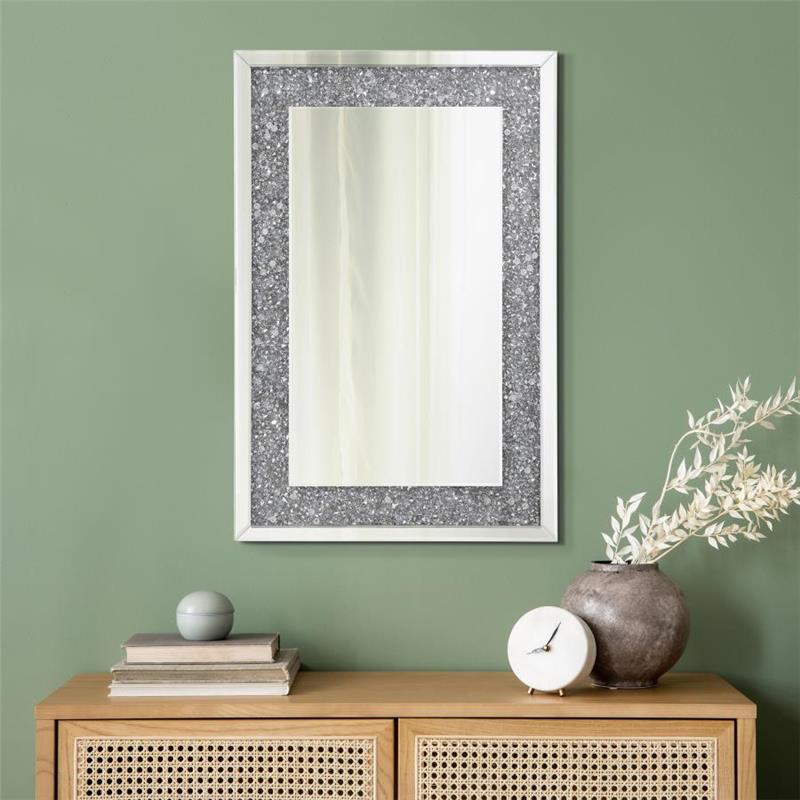 Valerie Crystal Inlay Rectangle Wall Mirror (961635)